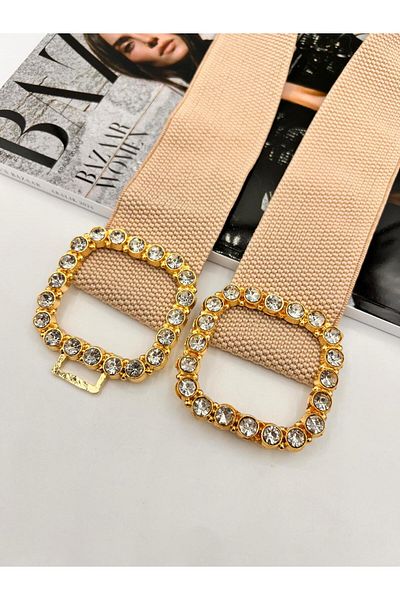 MODAM HİFA Diamond Rhinestone Elastic Γυναικεία Ζώνη Φόρεμα Ζώνη Πουκάμισο Ζώνη Ζώνη Παλτό Ζώνη με πέτρες