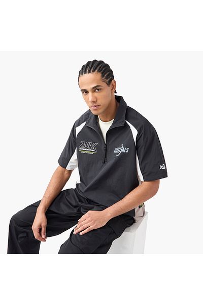 SP Characters Color Block Zipper Polo