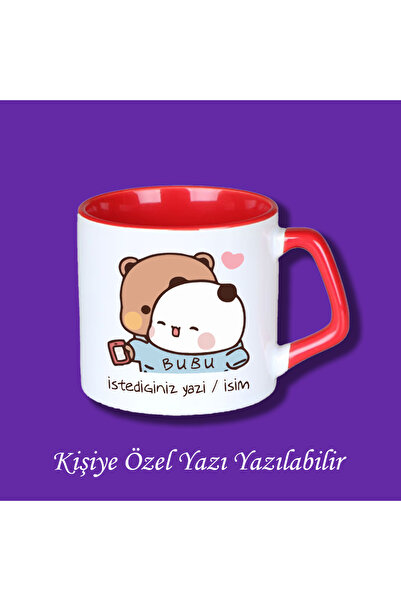 Ceymas Hediyelik Bubu Dudu Tasarımlı Sevgililer ve Eşlere İsim ve Yazı Yazıla...