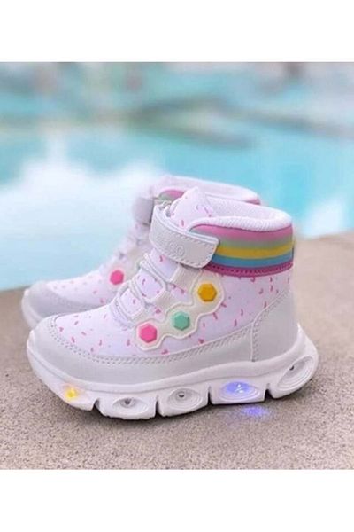 Vicco Mizu 946.b21k.205 Girl's Luminous Boots White 22-25