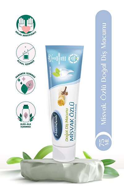 Mecitefendi Florürsüz Doğal Misvak Özlü Bitkisel Diş Macunu 75 ml