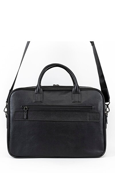 MESCHAIN Hakiki Deri Siyah Laptop ve Evrak Çantası Şık ve Dayanıklı Tasarım