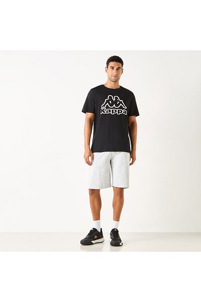 Kappa Textured Shorts With Drawstring Closure And Pockets