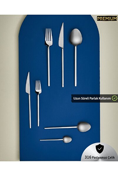 Karaca 84 Parça 12 Kişilik 316 Paslanmaz Çelik  Premium Çatal Kaşık Bıçak Seti