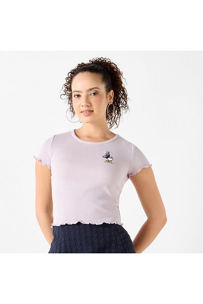 SP Characters Chr L Lettuce Hem Crop Tee