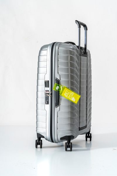 Trink Çanta 2Pcs Neon Color Yellow Pvc Suitcase and Suitcase Label
