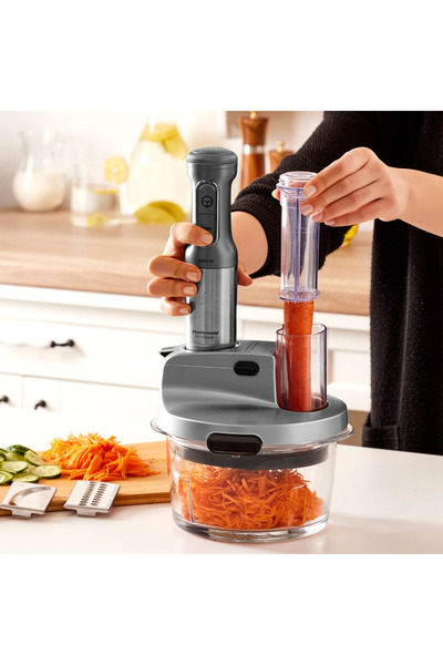 Karaca 2500W Turbo Doğrayıcı, Dilimleme Rondo, Blender - İkili çelik mikser 8 in 1 Çok Amaçlı Mutfak Robotu