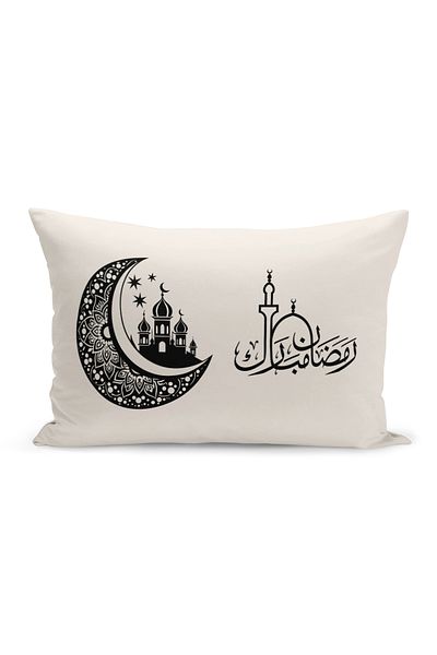 Bertille Home Ramadan Series Double Sided Digital Printed Throw Pillow Case (Ramadan Cushion Cover)