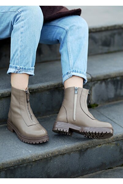 EREN SHOES BAG (ΒΑΚΟΥ) Γνήσιο δέρμα με οδοντωτή αντιολισθητική σόλα Εσωτερικά ορθοπεδικά μποτάκια