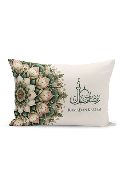 Bertille Home Ramadan Series Double Sided Digital Printed Throw Pillow Case (Ramadan Cushion Cover)