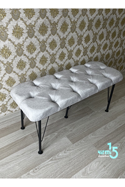 Yirmi15 Metal Ayaklı  Modern Bench A1 Bank Bench & Puf