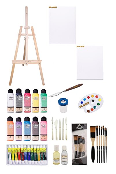 Ofigram Artdeco 140 ml Akrilik Boya ve Fanart 12x12 ml Yağlı Boya Seti ve 35*...