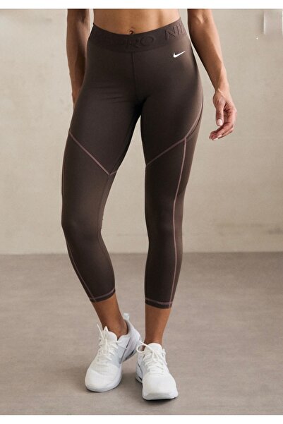 Nike Pro Dri-FIT Mid-Rise 7/8 Tight Novelty Kahverengi Kadın Tayt