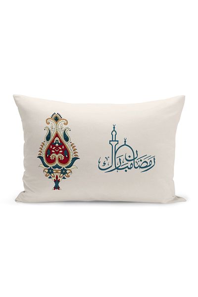 Bertille Home Κάλυμμα μαξιλαριού ριχτάρι σειράς Ramadan διπλής όψης με ψηφιακή εκτύπωση (Κάλυμμα μαξιλαριού Ramadan)