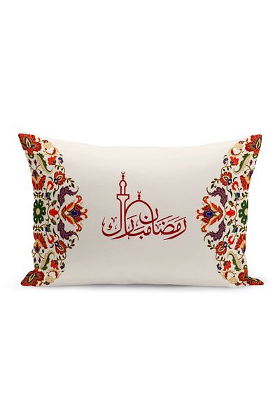 Bertille Home Ramadan Series Double Sided Digital Printed Throw Pillow Case (Ramadan Cushion Cover)