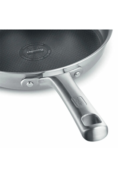 Berndes 099218 Tricion Pro Paslanmaz Çelik Wok Tava Kapaklı 26cm