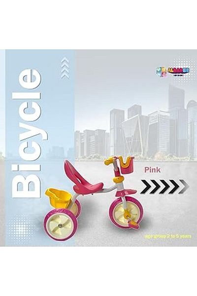 ALBADER Tricycle For Toddlers, Kids Trike For 2-6 Years with Doube Baskets, Kids Tricycle Rider