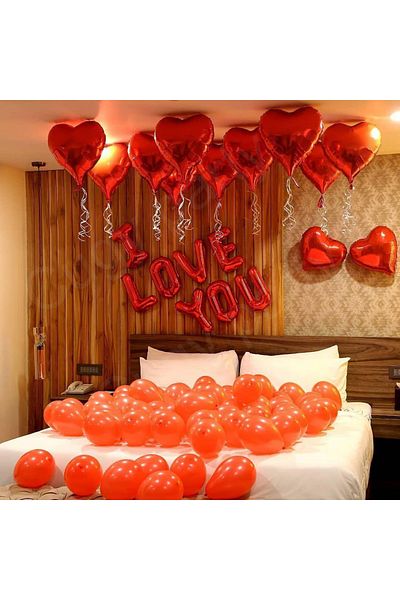 CUGY Adult Romantic I Love You Foil Balloon Party Set