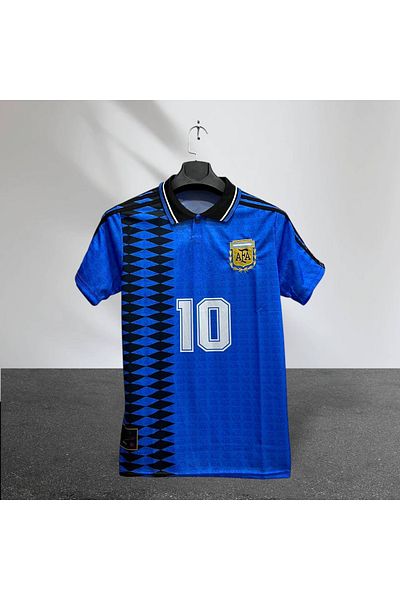 Legent Lady الأرجنتين L.messi ريترو تصميم مخصص لكرة القدم جيرسي تنفس مخصص جيرسي النسيج مع طوق