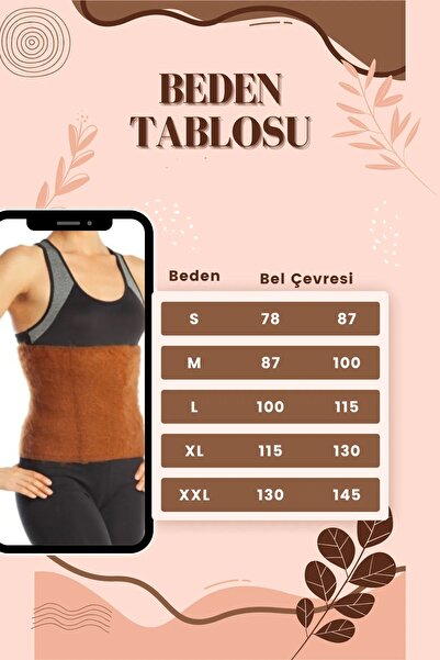 THE SEPT Sıcak Tutan Kışlık Deve Tüyü Yün Dizlik Bel Korsesi 2 li Set