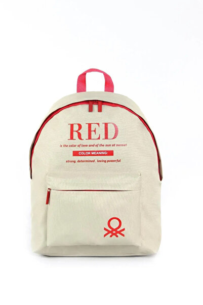 United Colors of Benetton .حقيبة ظهر ملونة مع جيب أمامي