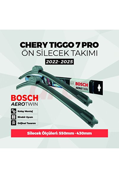 Bosch Chery Tiggo 7pro Ön Silecek Takımı 2022-2025 Uyumlu | Aerotwin Serisi | 2'li Set |