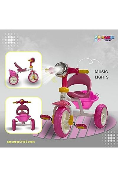 ALBADER Tricycle For Toddlers, Baby Tricycle for Kids with Back Storage, Kids Trike For 2-6 Years
