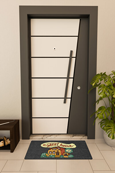 Dormot High Quality Digital Printing Black, Colorful Home Home Sweet Themed Door Front Mat