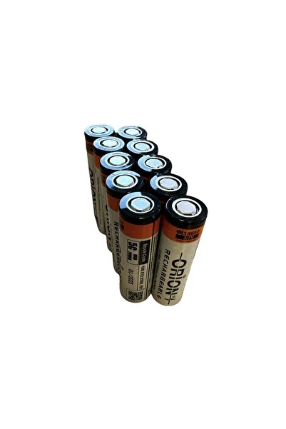 Orion 10 ADET 18650p 3.7v 2200mah 5c Şarj Edilebilir Pil (5c Anlık 11 Amp)