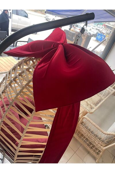 Gala Atelier Salıncak dükkan vitrin süsleme sevgililer günü 105×250 cm kadife fiyonk