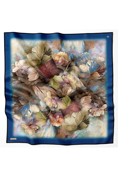 Armine Silk Scarf - 9001D-50 - Sura - Flower Painting Model