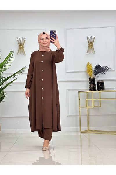 VALENS BOUTİQUE Γυναικείο Hijab Σετ 2 τεμαχίων τουνίκ & παντελόνι