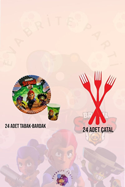 Evabrite Set Brawl Stars pentru 24 de persoane Minia - Set pentru petrecerea ...