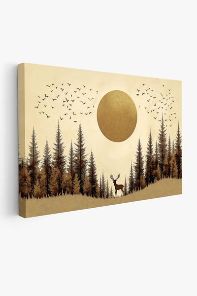 Arkeot Gün Batımında Huzur Kanvas Duvar Tablosu Dekoratif Modern Salon Oturma odası antre dekor Büyük