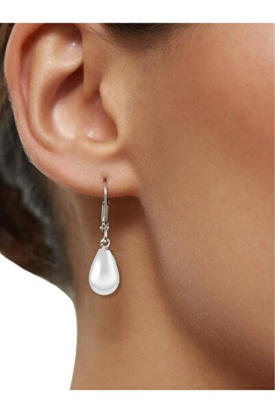 esem gold 925 Ayar Damla inci gümüş küpe