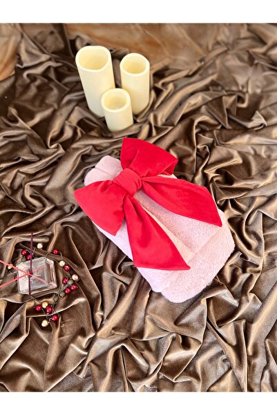 TREND COLOR Hot Water Bag Pink Bow Plush Feet Warmer 2 Liters with Hot Water Bag