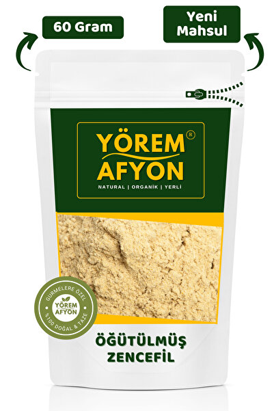 Gülçehre Yörem Afyon Sağlık Dostu Besin Değeri Korunarak Öğütülmüş Toz Zencefil {zingiber Officinale} | 60gr