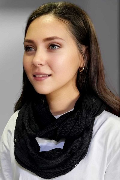Uniquetrenders Tricotaj dublu înfășurat pentru femei Guler tricotat pentru gât