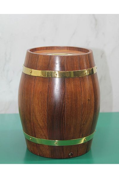 Ethab Ticaret 1995 Model Brass Barrel Piggy Bank
