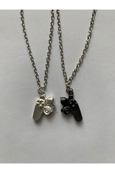 İYİ MODA Gamer Special Gamepad Joystick قلادة مزدوجة مع مغناطيس