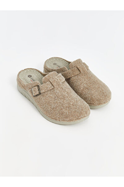 LC Waikiki Beige Buckle Women's House Slippers