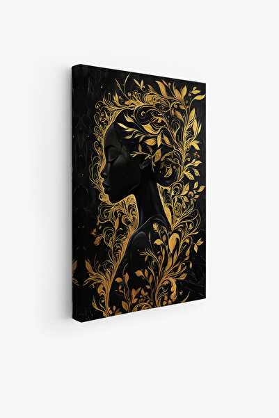 Arkeot Afrikalı Kadın Kanvas Duvar Tablosu Salon Ofis Güzellik salonu Kuaför antre Şık dekor