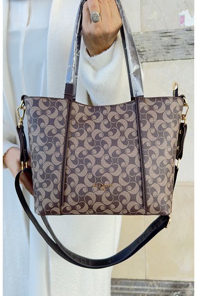 Cacharel Original Cacharel Paris Women's Brown 5 Compartments Shoulder and Crossbody Bag