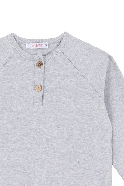 DUFFY KİDS Button Detailed Seasonal Basic Suit 2-8 Years Gray Color