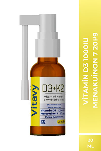 Vitavy D3k2 Vitamini Sprey 20 ml (1000 IU, 20 MCG) (140 PUFF)