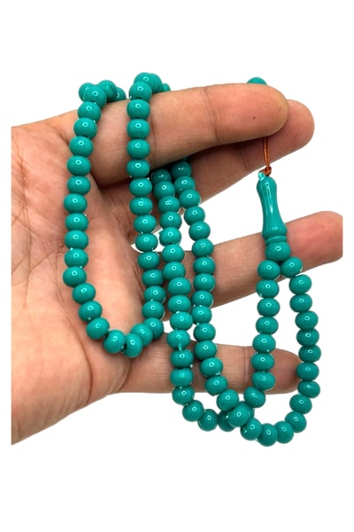 Han Ticarethane Mărgele de rugăciune Turcoaz tăiate cu sferă plată 99