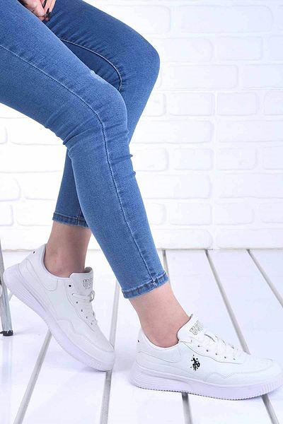 U.S. Polo Assn. Us Polo Assn. Abe B3 Women's Casual Sports Shoes 100909442 White Walking Shoes