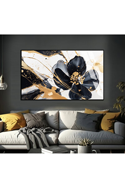 Harika bir ev HARİKABİREV | MODEL ABSTRACT CU FLORI AURII-NEGRE | TABLĂ DE ST...