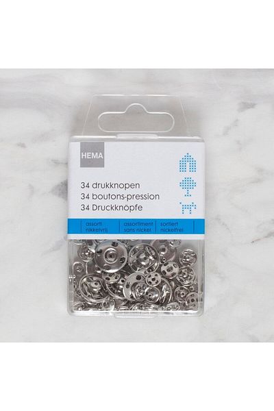 Hangora Loren Metal Snap Fastener - Silver of 34
