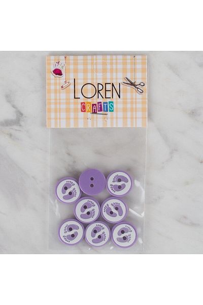 Hangora Loren Crafts Lilac 8 Footprint Button - 437